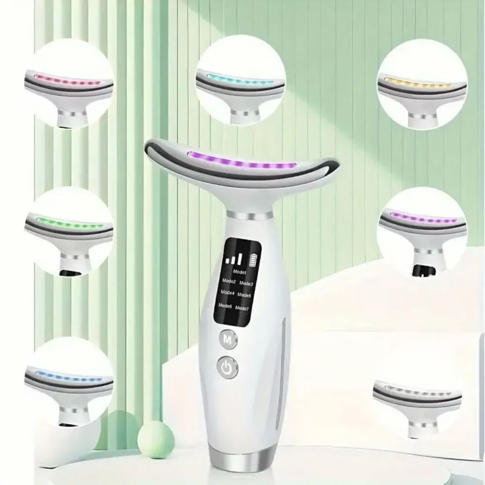 NWT Neck Face Massager 7 Color Facial Massager w/Vibrating & Warming Function